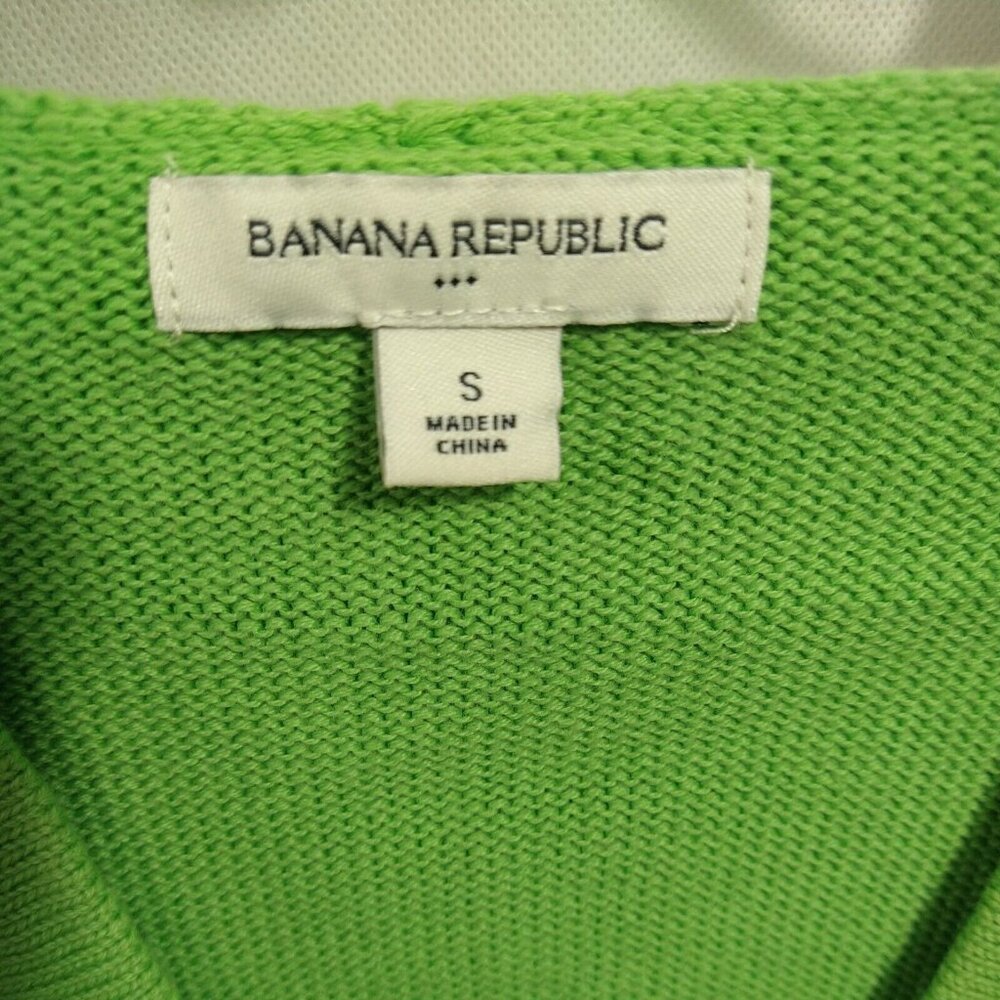 Banana Republic Pullover Hooded Sweater Women Size S Green Cotton Long Sleeve - Picture 4 of 6